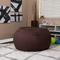 Flash Furniture Oversized Solid Brown Bean Bag Chair DG-BEAN-LARGE-SOLID-BRN-GG